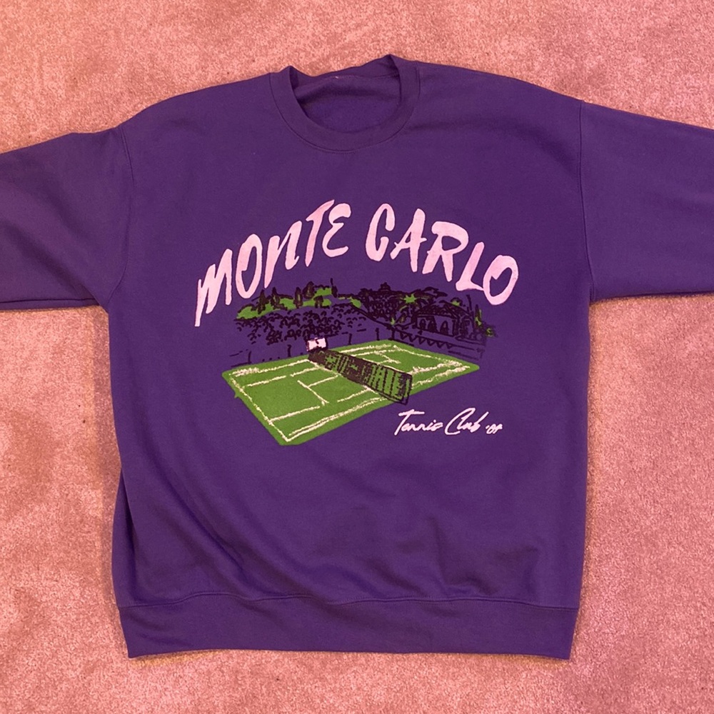 “Monte Carlo”-Graphic 90s antique sweater